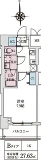 スプランディッド上本町WEST【13階】の間取り