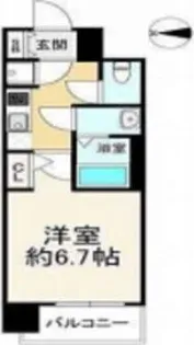 レジュールアッシュ天王寺PARK SIDE【2階】の間取り