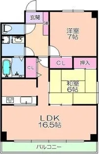 ロイヤル山崎【701号室】の間取り