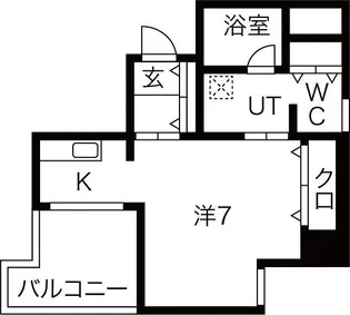 ロイヤルメゾン西天満【603号室】の間取り