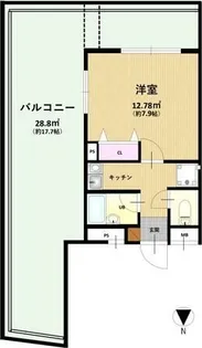 EIGHT TEMMABASHI【801号室】の間取り