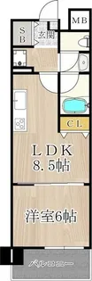 CITY SPIRE桜川Ⅰ【7階】の間取り