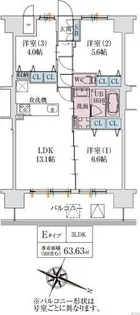 スプランディッド梅田グランノース【3階】の間取り