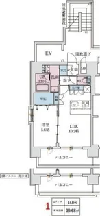 スプランディッド梅田WEST【4階】の間取り