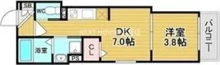 グランツ喜連【201号室】の間取り