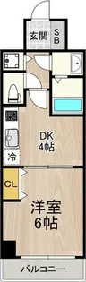 フロンティアコート堺筋本町【7階】の間取り