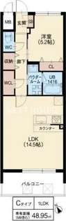 スプランディッド福島WEST【7階】の間取り