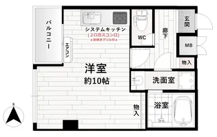 アクアコート谷町【11階】の間取り