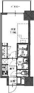 S-RESIDENCE福島玉川Uno【803号室】の間取り