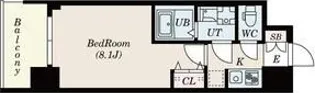 S-RESIDENCE阿波座West【9階】の間取り