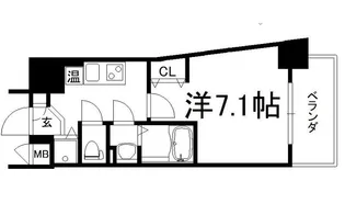 アスヴェル大阪城WESTII【10階】の間取り