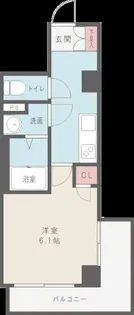 エスカーサ大阪WEST九条駅前【1004号室】の間取り