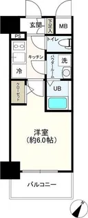 エスリード福島グレイス【1008号室】の間取り