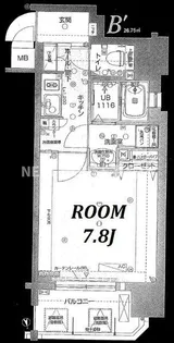 エイペックス大阪城西【2階】の間取り