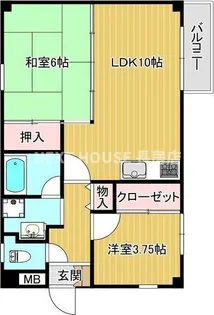 ルネサンライズHORIMOTO【4階】の間取り