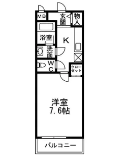バンブーコートⅡ番館【105号室】の間取り