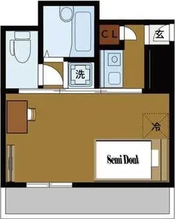 ハーベスト長居【403号室】の間取り