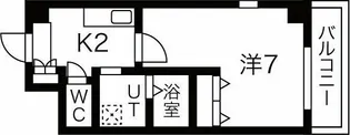 ルミエール平野【203号室】の間取り