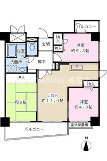 フィオーレ岸里【602号室】の間取り