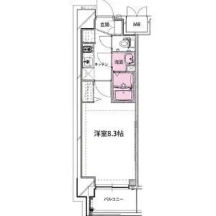 プレデコート北田辺【5階】の間取り