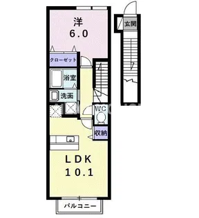 クラールコート【206号室】の間取り