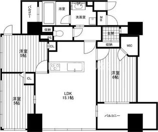 シティタワー天王寺真田山【16階】の間取り