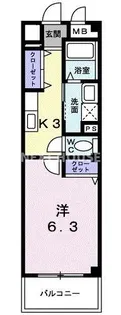 サンタモニカ【401号室】の間取り