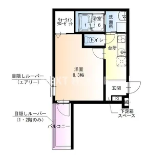 フジパレス北花田駅東【103号室】の間取り