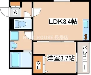SERIRIA COMFORT:ABIKO【201号室】の間取り