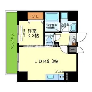 CELSUS長居【301号室】の間取り