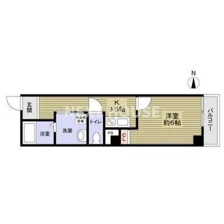 グランパシフィック梅南【402号室】の間取り
