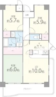 パークシャトー平野白鷺 【207号室】の間取り