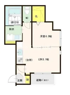 ハーモニーテラス森ノ宮【3階】の間取り