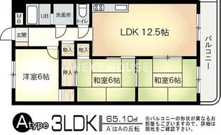 ブルースカイ【405号室】の間取り