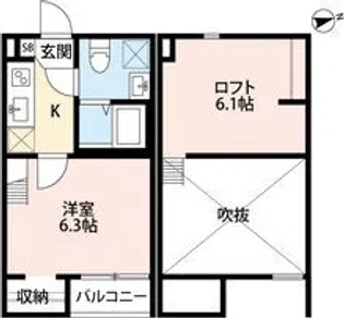 ラ フロレゾン【203号室】の間取り