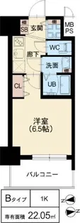 スプランディッド阿倍野【308号室】の間取り