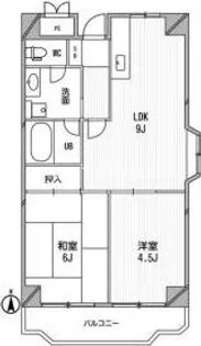 日宝ライフ放出西【4階】の間取り