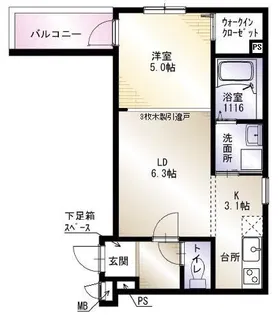 フジパレス東中浜【303号室】の間取り