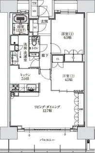 アーバンエース五条公園パル【506号室】の間取り
