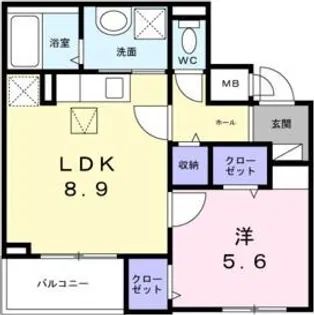 ハートウェル【102号室】の間取り