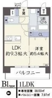 ノブレ梅北【202号室】の間取り