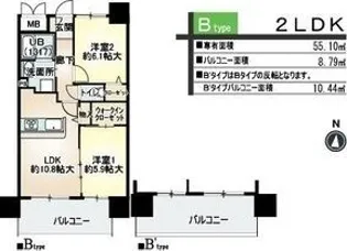 ベリー海老江【502号室】の間取り