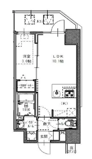 S-RESIDENCE福島玉川Uno【2階】の間取り