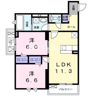 ピュアコートⅦ【202号室】の間取り