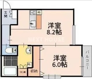 Glicina南巽vient【304号室】の間取り