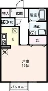 プレミールK住之江【0205号室】の間取り