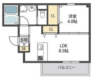 フォーゼ平野レジデンス【401号室】の間取り