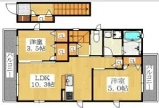コンフォルタ【201号室】の間取り