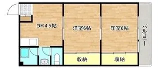 間島ハイツ【0203号室】の間取り