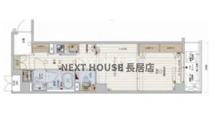 R Residences 難波南Ⅰ【1107号室】の間取り